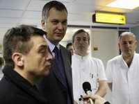 Ministri Dragan utanovac, Tomica Milosavljevi, Slobodan Milosavljevi i Dragan ilas obili su na VMA povreene u eksploziji i poaru u fabrici Galenika Fitofarmacija (FoNet)
